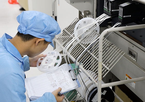 Factory inspection of LED strips for red light therapy beds